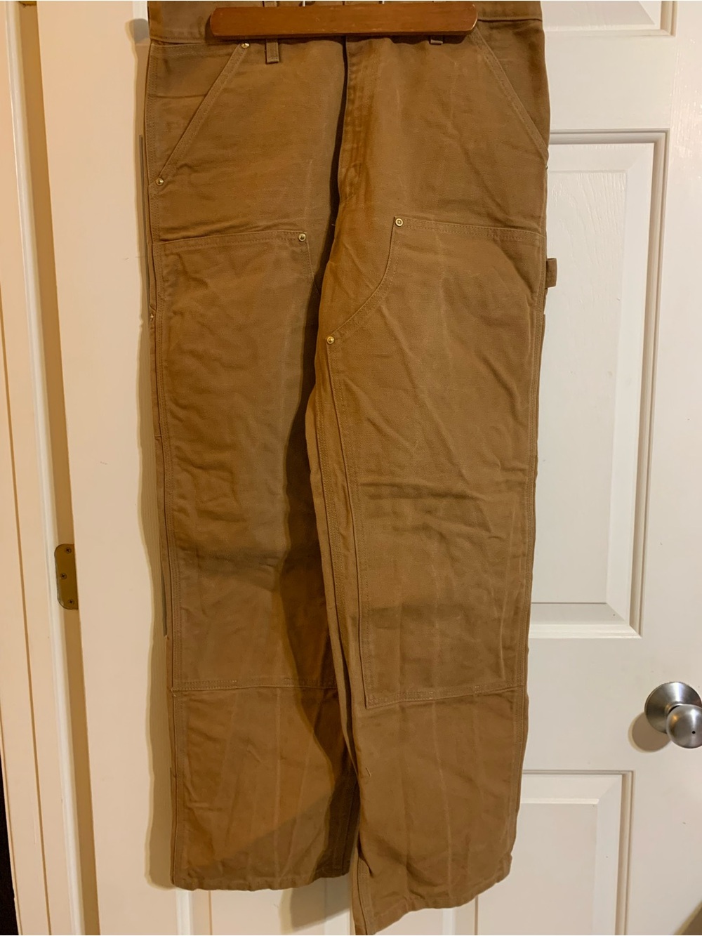 Carhartt Men's Cargo Work Pants in Brown Tan